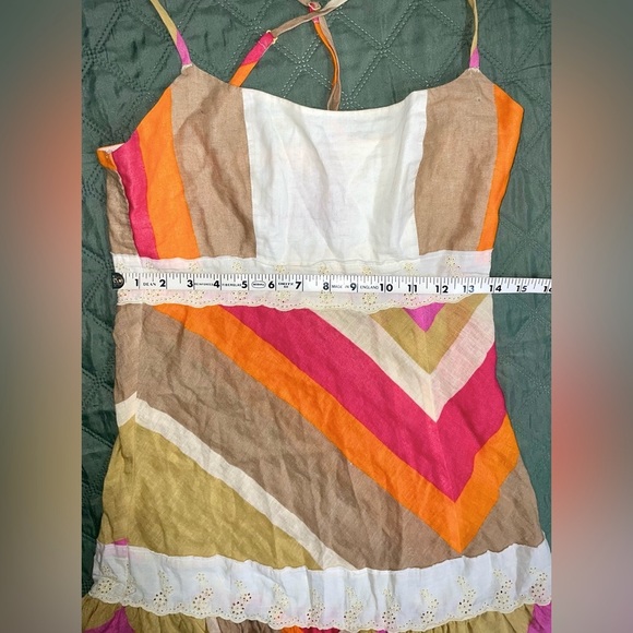 FREE PEOPLE "Taste The Rainbow" Dress - Tropical Punch Combo- Size 6, EUC - Picture 9 of 15